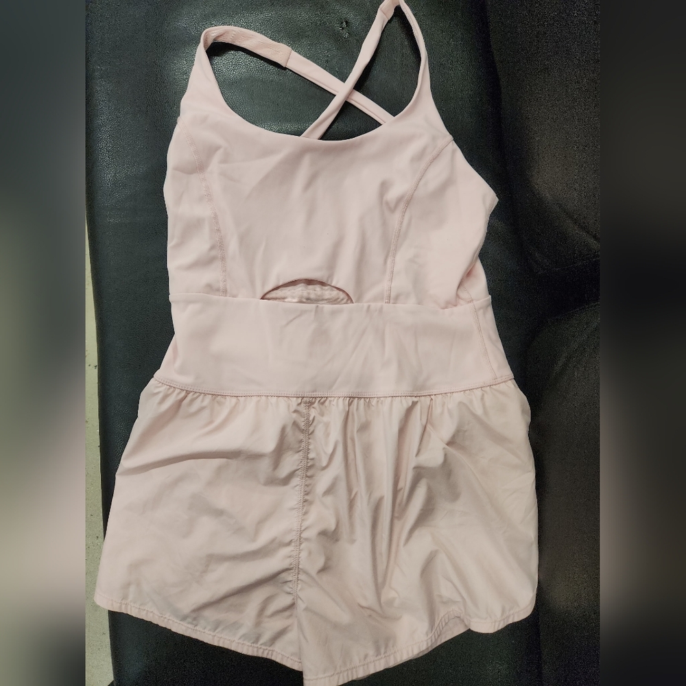 Free People Movement Righteous Runsie One Piece Romper Womens Large Light Pink